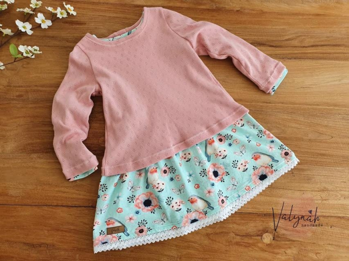 Fijngebreide jersey Ajour, pastelroze