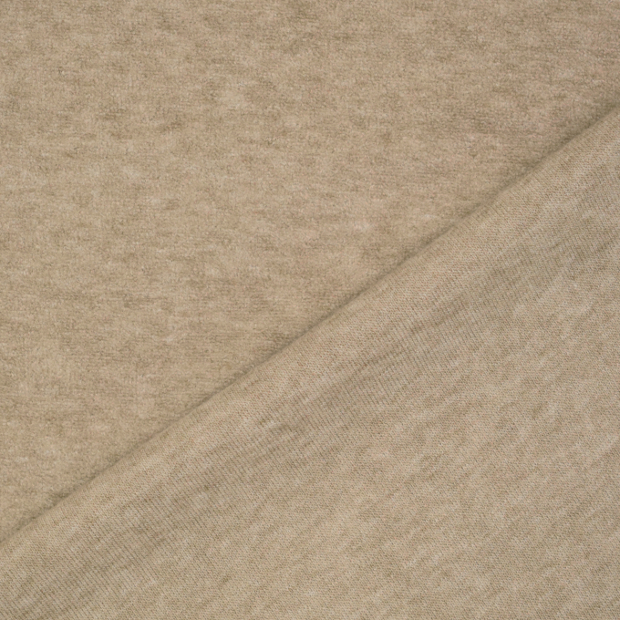Tissu jersey maille tricot fin Cashmere Touch, beige