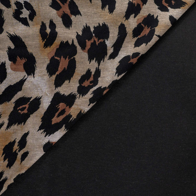Fine knit jersey leo, taupe