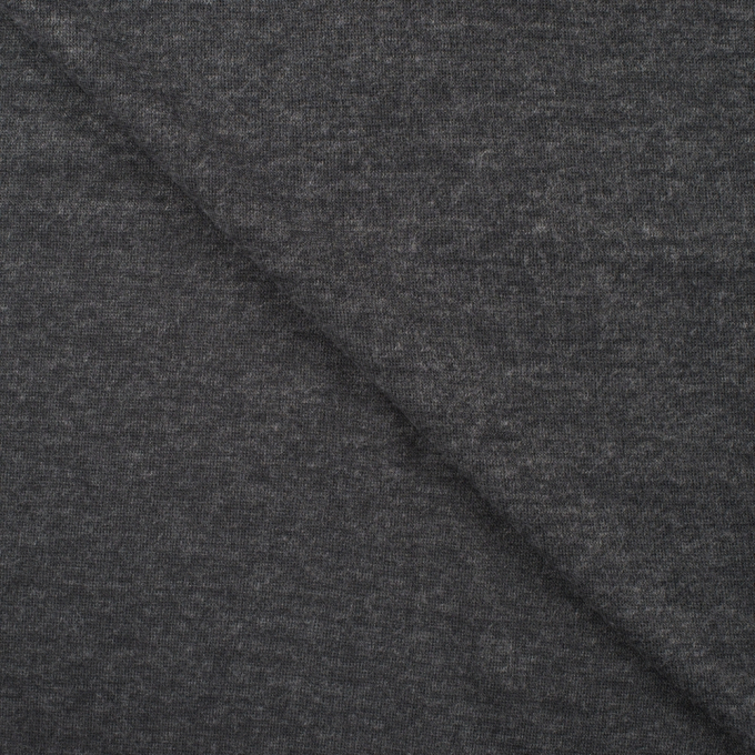 Tissu jersey maille tricot fin Miley, gris foncé chiné