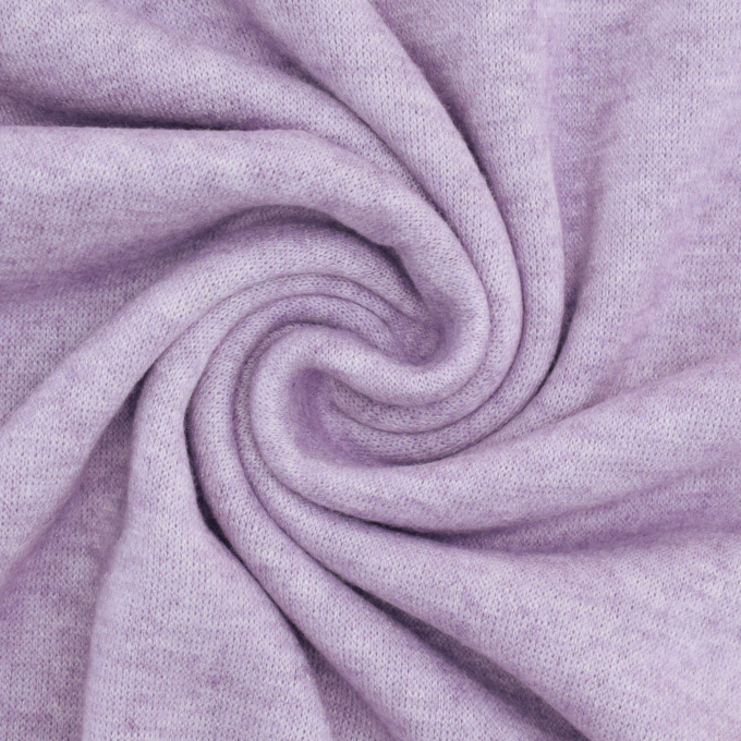 Tissu maille tricot fin double face Lia, lilas