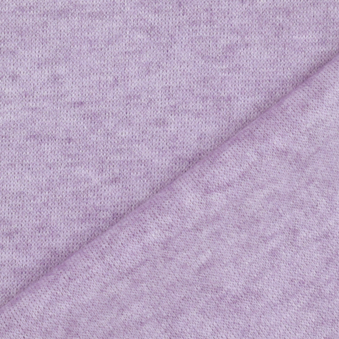 Tissu maille tricot fin double face Lia, lilas