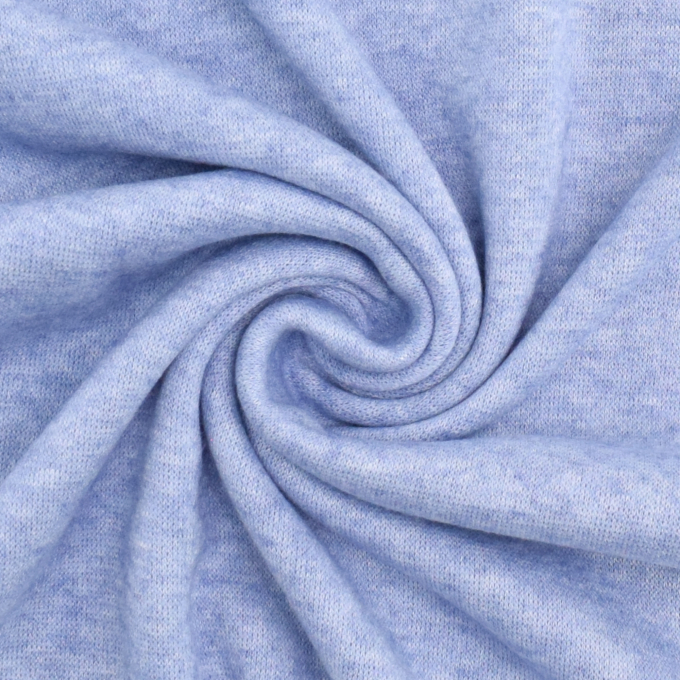 Feinstrickstoff Doubleface Lia Melange, himmelblau