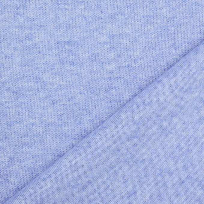 Feinstrickstoff Doubleface Lia Melange, himmelblau