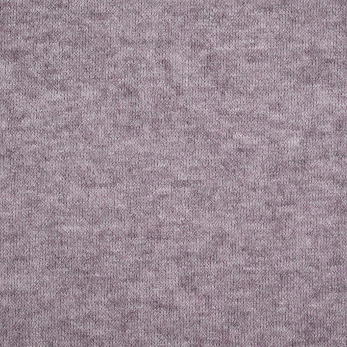 Tissu maille tricot fin double face Lia, prune