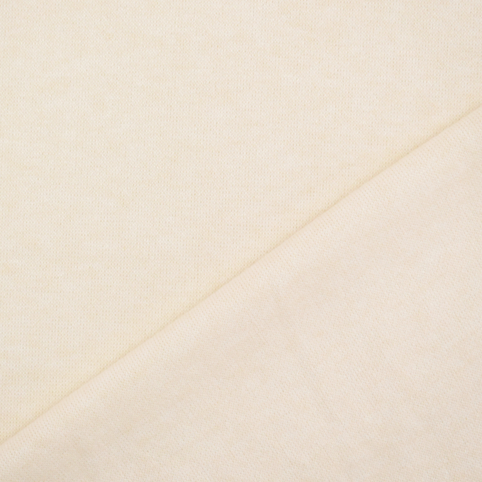 Tissu maille tricot fin double face Lia, blanc cassé