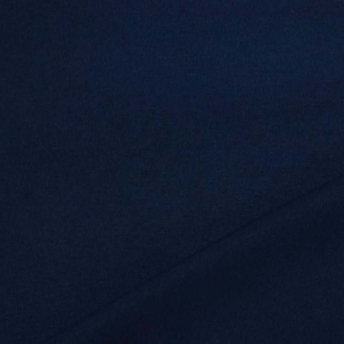 Tissu maille tricot fin double face, bleu foncé