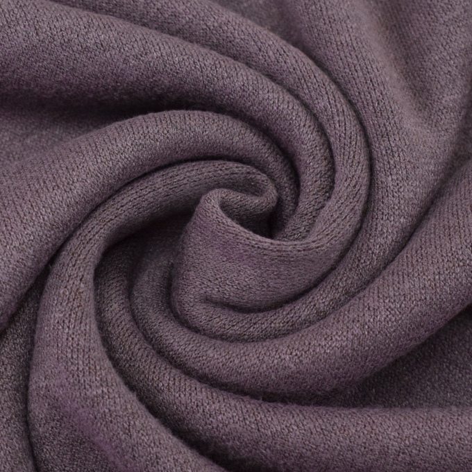 Fijngebreide stof doubleface gemêleerd, mauve