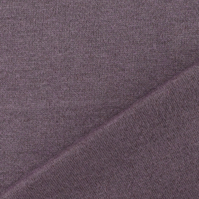 Fijngebreide stof doubleface gemêleerd, mauve