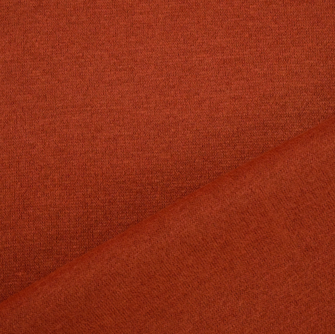 Tissu maille tricot fin double face, terracotta