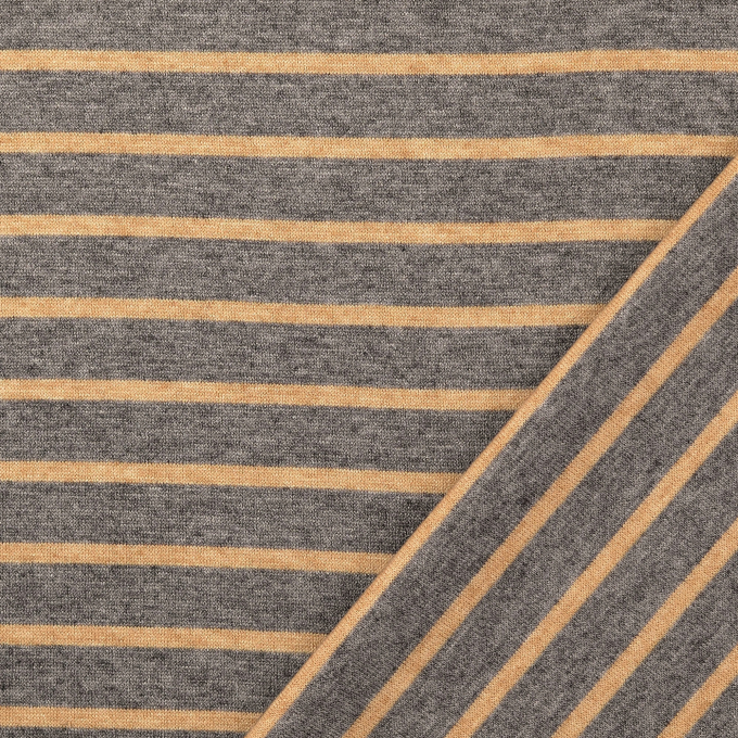 Fijngebreide stof doubleface stripes, grijs
