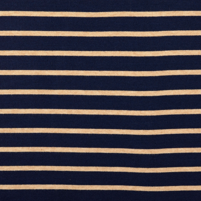Fijngebreide stof doubleface stripes, marineblauw
