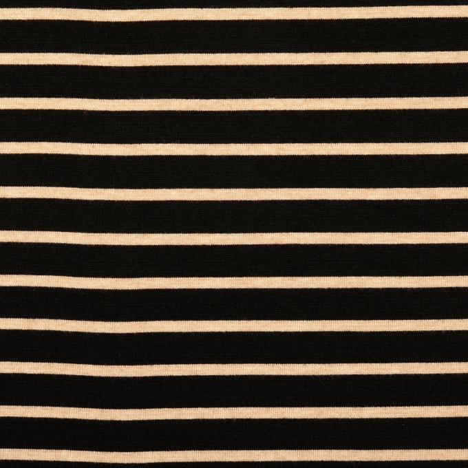 Fijngebreide stof doubleface stripes, zwart