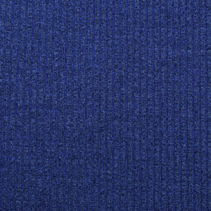 Tissu maille tricot fin côtelé, bleu royal
