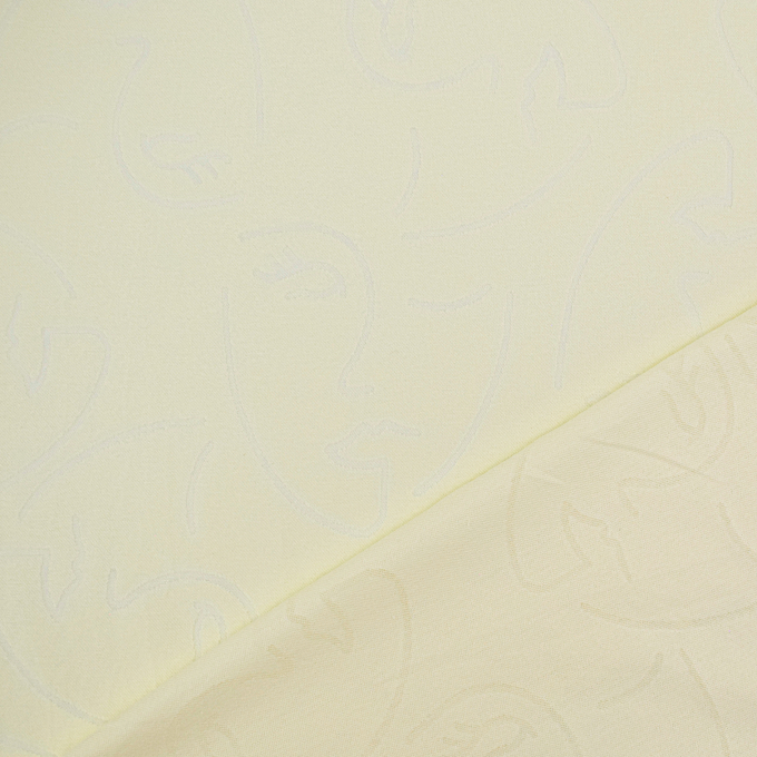 Fine knit fabric Jaquard Faces Fibre Mood, vanilla