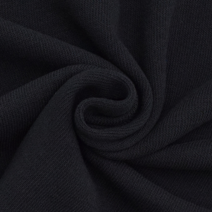 Tissu maille tricot, noir