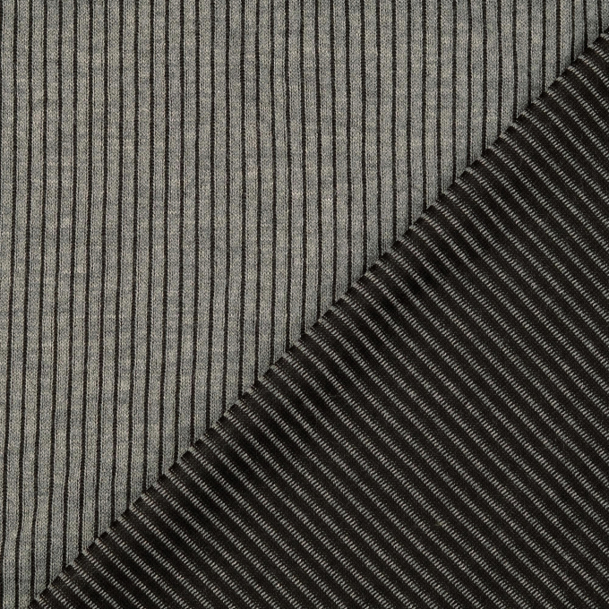 Fijngebreide stof Stripes, grijs