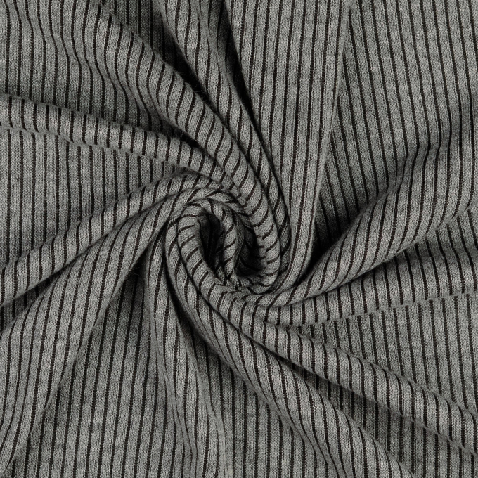 Fijngebreide stof Stripes, grijs