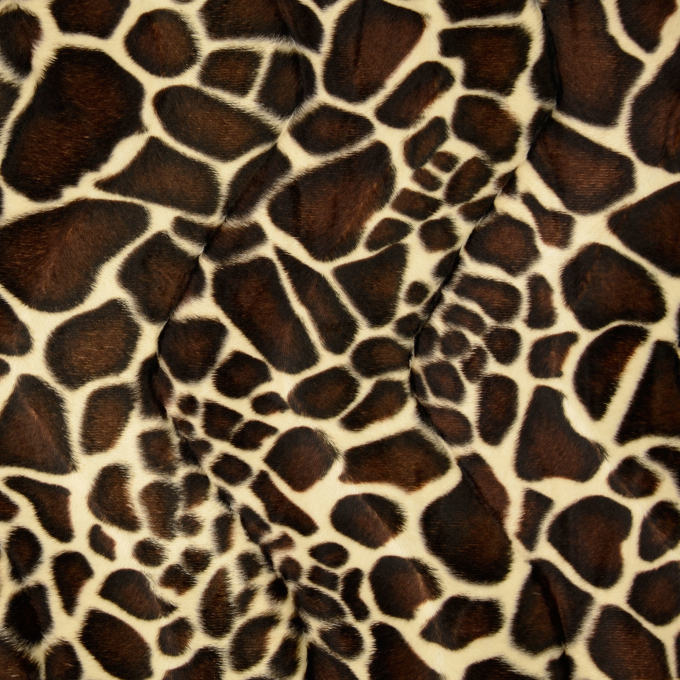 Tissu fausse fourrure peau de bête Girafe 2