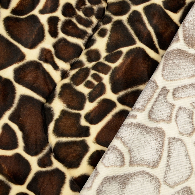 Tissu fausse fourrure peau de bête Girafe 2