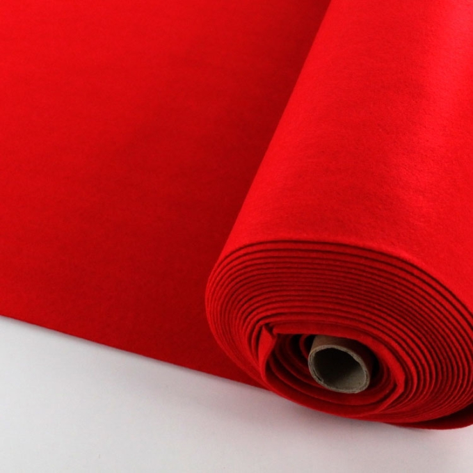 Vilt 3 mm, 90 cm breed, rood