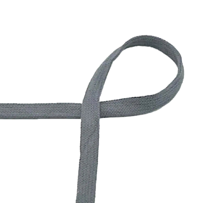 Lacet plat sweat 15mm, cordon tressé plat, gris foncé