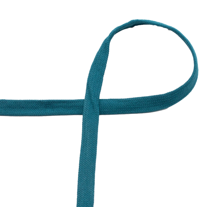 Lacet plat sweat 15mm, cordon tressé plat, bleu pétrole