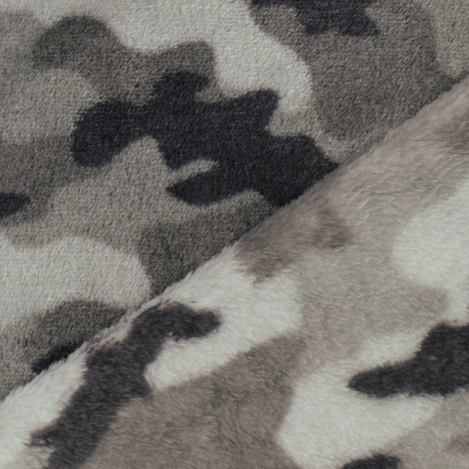 Flannel fleece Camouflage, light grey