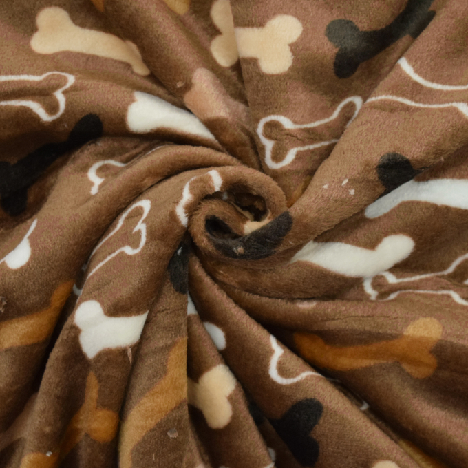 Flanel fleece Hondenbotten, lichtbruin