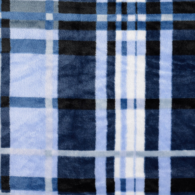 Flannel fleece Karo, light blue