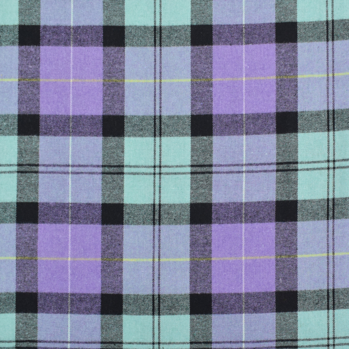 Tissu flanelle léger Tartan écossais Karolin, lilas