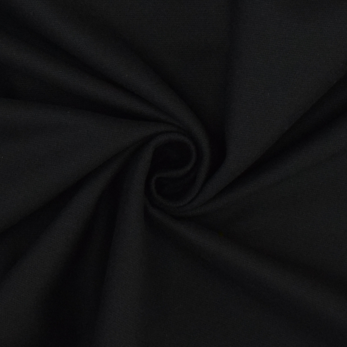 Flanellstoff uni, schwarz