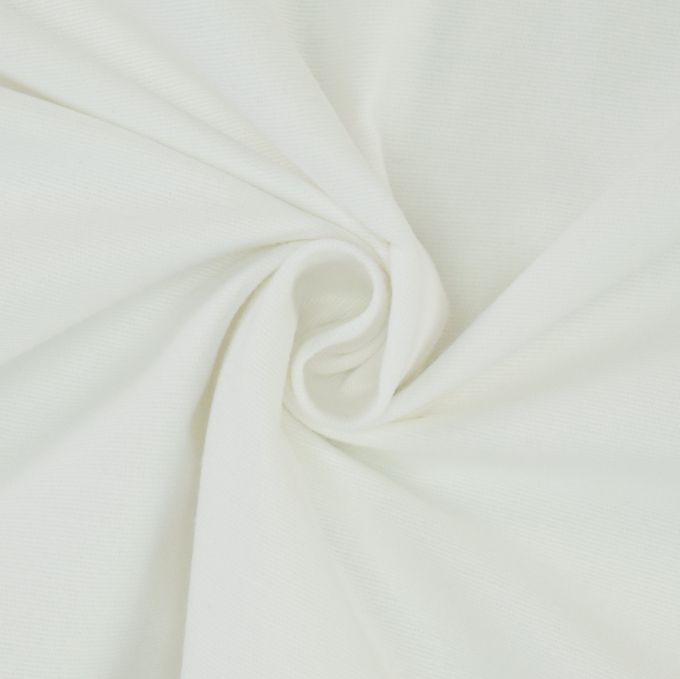 Tissu flanelle de coton uni,  blanc