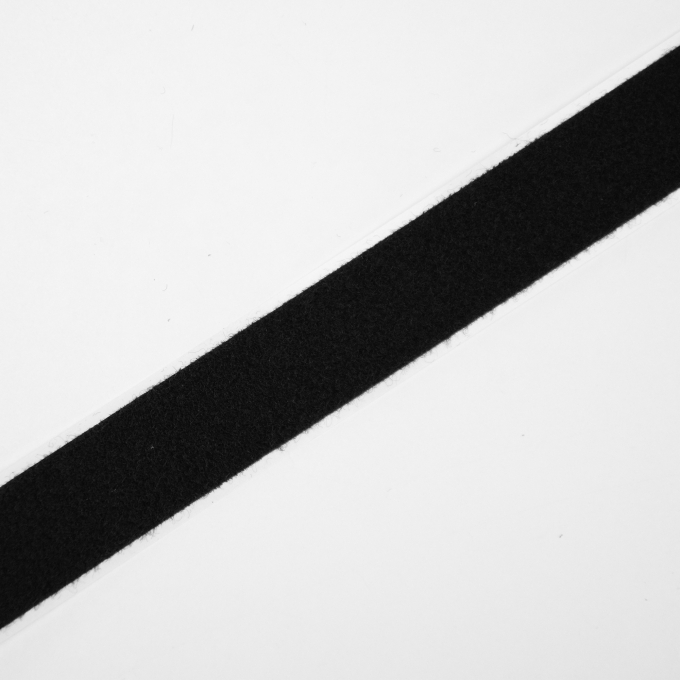 Bande velcro autocollant boucle 20mm, noir