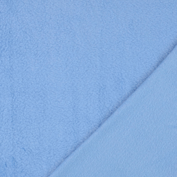 Tissu polaire anti-boulochage bleu moyen