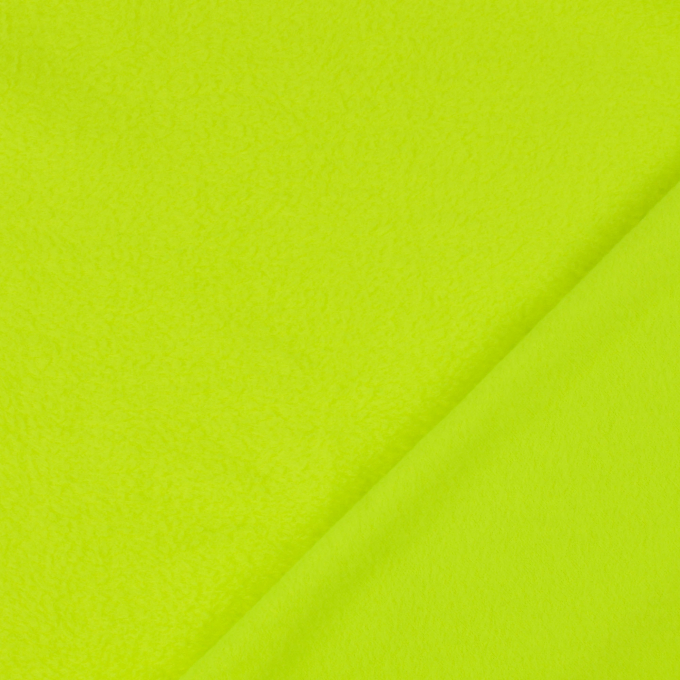 Tissu polaire anti-boulochage jaune fluo