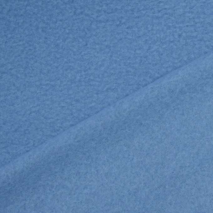 Tissu polaire anti-boulochage bleu fumée