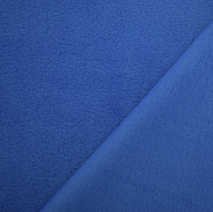 Tissu polaire anti-boulochage bleu