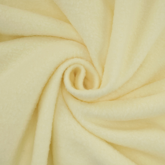 Tissu polaire anti-boulochage vanille