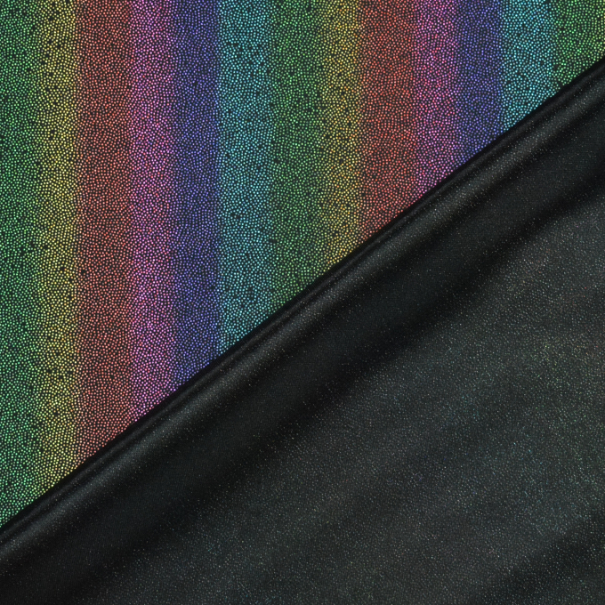 Tissu lamé jersey arc en ciel, multicolore