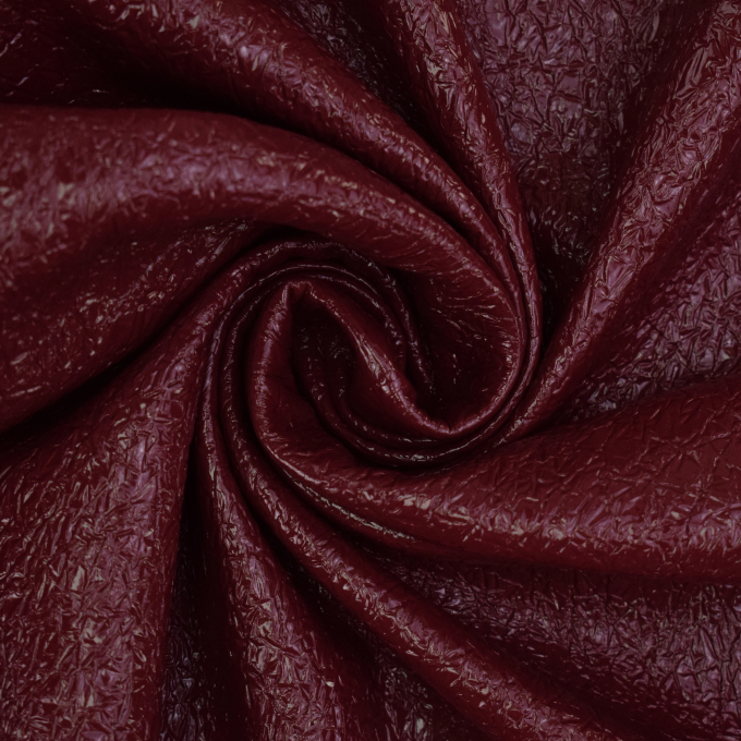 Stretch foil fabric Crackle Fibre Mood, wine red