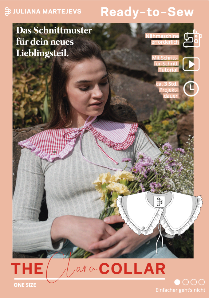 Freebook JULIANA MARTEJEVS Kragen mit Rüschen
