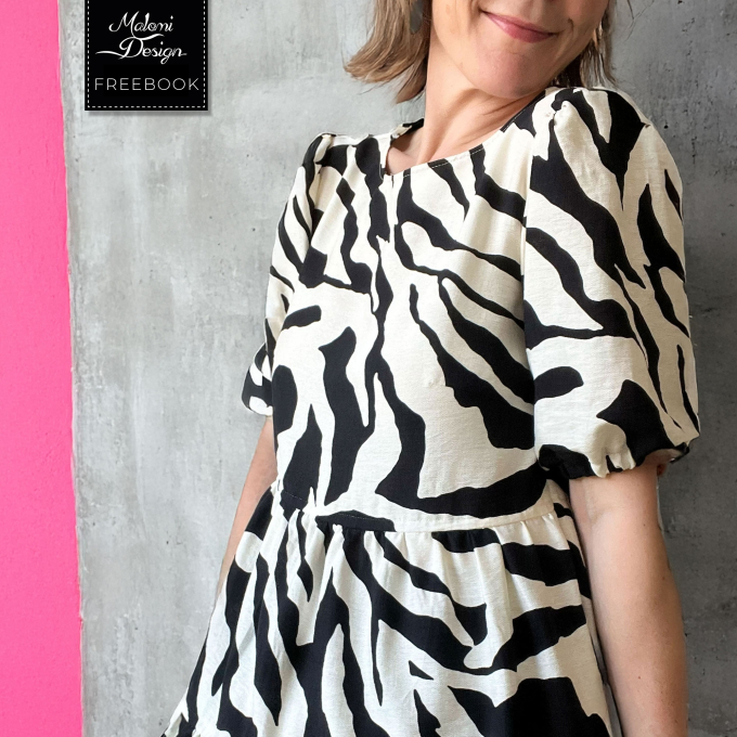 Patron couture gratuit Supplément pour robe Klara pdf Malomi Manches bouffantes, en allemand