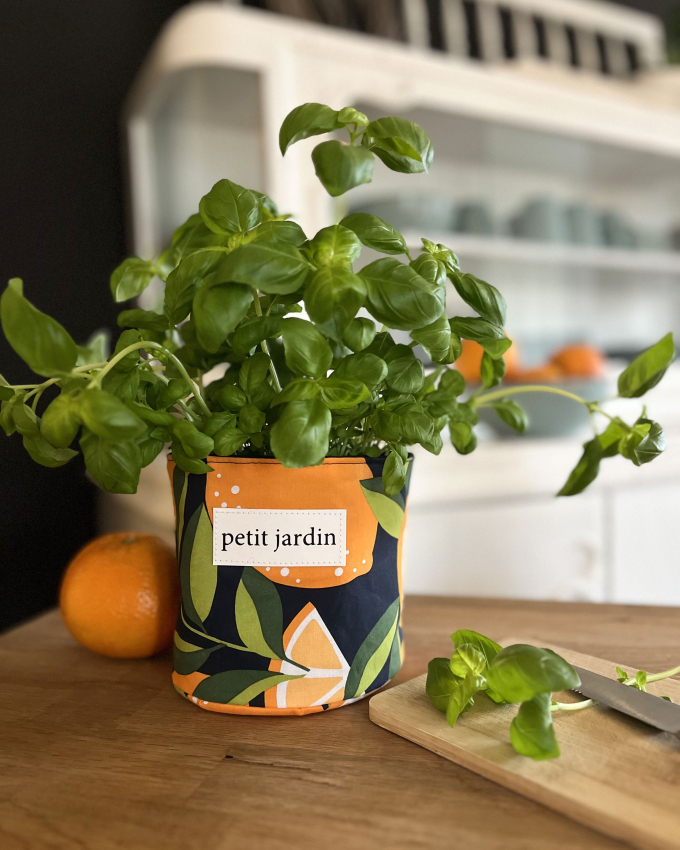 Patron couture gratuit cache pot en tissu pdf Malomi, en français