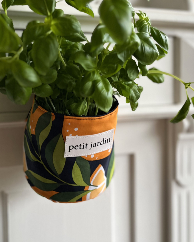 Patron couture gratuit cache pot en tissu pdf Malomi, en français