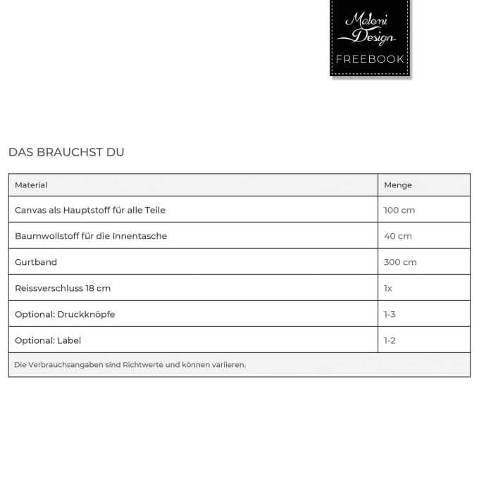 Patron couture gratuit sac Litizia pdf Malomi, en allemand