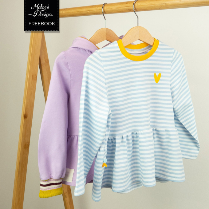 Patron couture gratuit pullover de printemps enfant Emma pdf Malomi, en français
