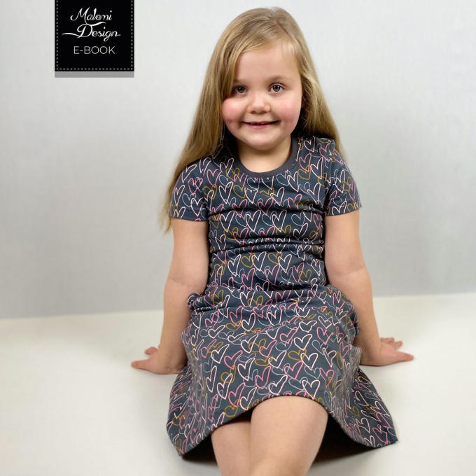 Patron couture gratuit robe enfant Hannah pdf Malomi, en français