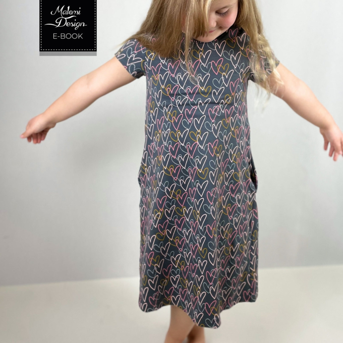 Patron couture gratuit robe enfant Hannah pdf Malomi, en français
