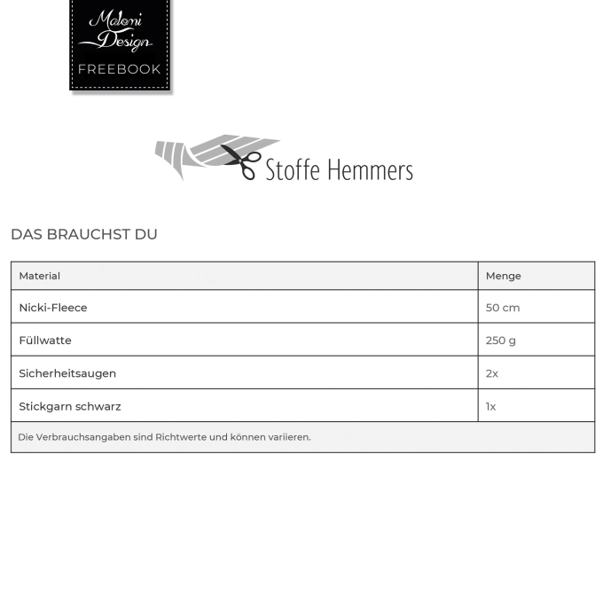 Patron couture gratuit Dino pdf Malomi, en allemand